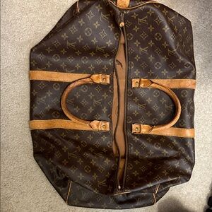 Louis Vuitton Monogram Canvas Duffel in Brown with Tan Trim